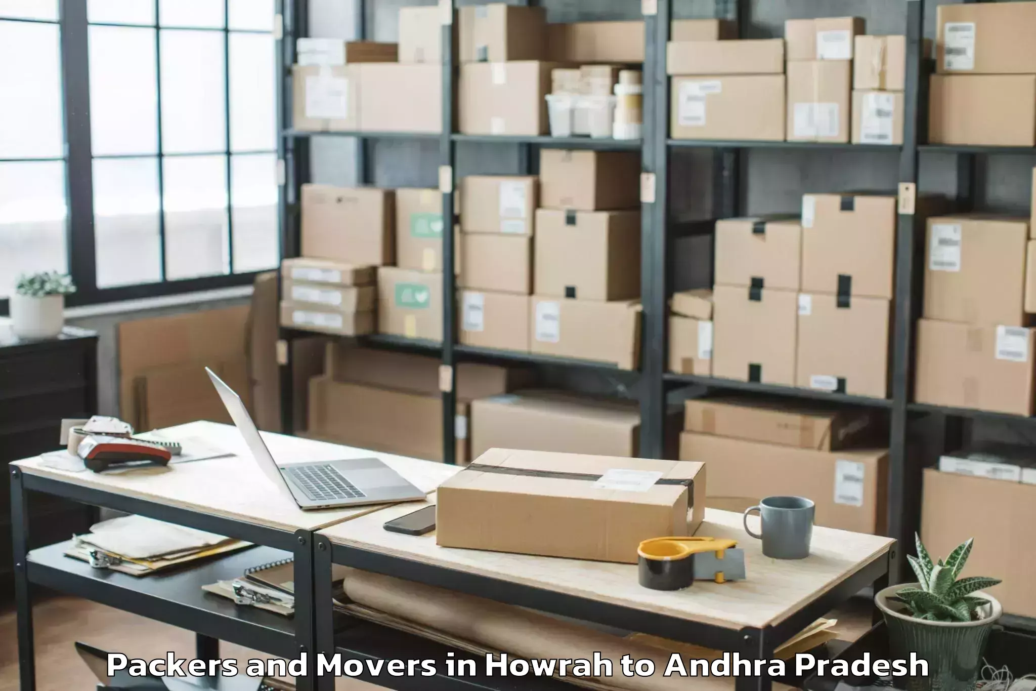 Book Howrah to Pedacherlo Palle Packers And Movers Online